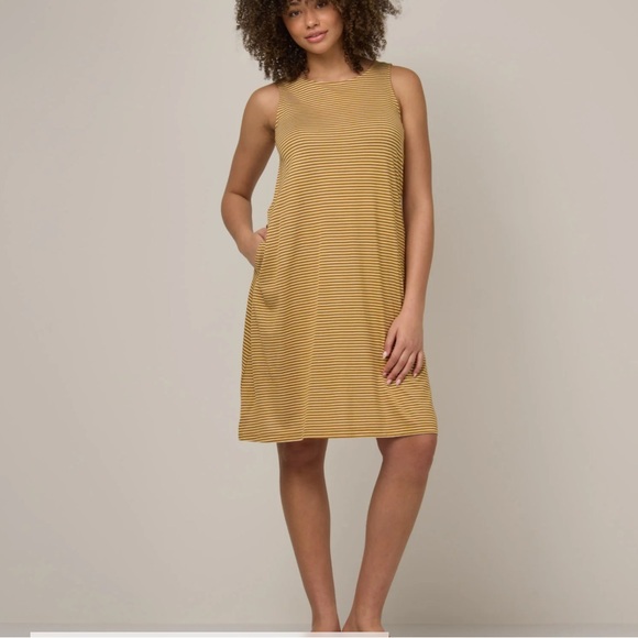 Wool& Dresses & Skirts - Wool& Camellia Tank Wool Striped Pockets Midi Dress Women’s Sz XL Long